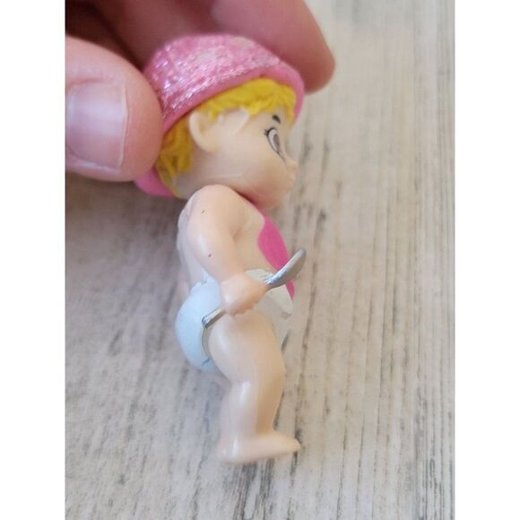 Headstart mini baby doll eats food bowl glitter toy figure - Picture 2 of 4